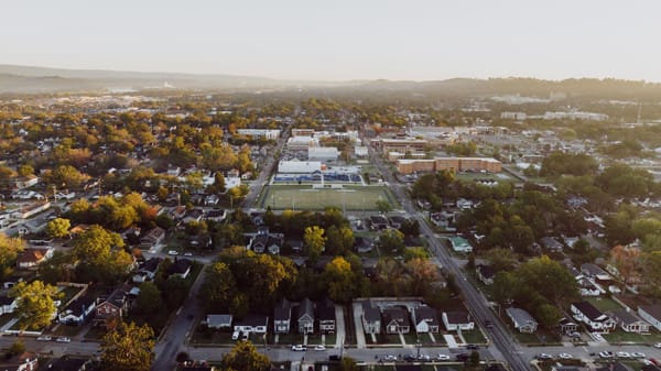 Homes and streets in a historic Black neighborhood in Chattanooga as residents face redevelopment and housing pressure.