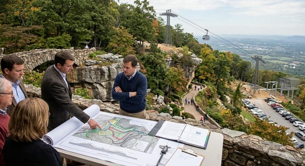Rock City on Lookout Mountain as the attraction seeks approval for a proposed gondola project and releases a traffic study